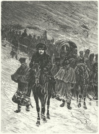 Odwrót Napoleona z Moskwy autorstwa Charles Edouard Delort