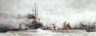 Tamiza w Blackwall Reach autorstwa Charles Edward Dixon
