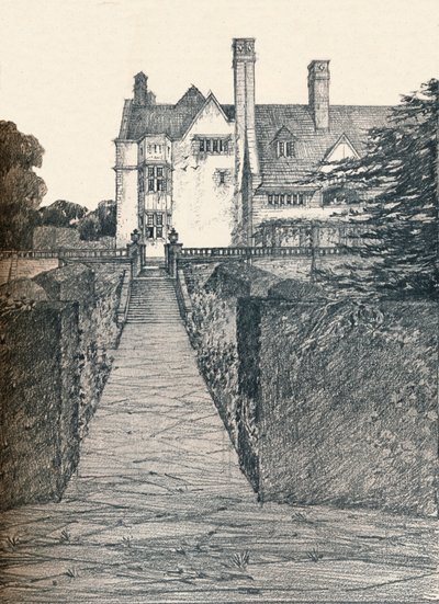„Tirley Court, Cheshire: East Side”, 1908 autorstwa Charles Edward Mallows