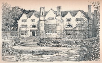 „Tirley Court, Cheshire: Front południowy”, 1906 autorstwa Charles Edward Mallows