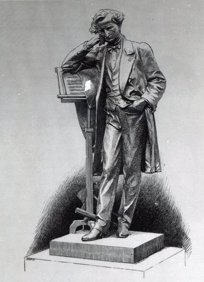 Hector Berlioz, według pomnika Alfreda Lenoira na Square Vintimille, Paryż, 1886 autorstwa Charles Edward Wilson