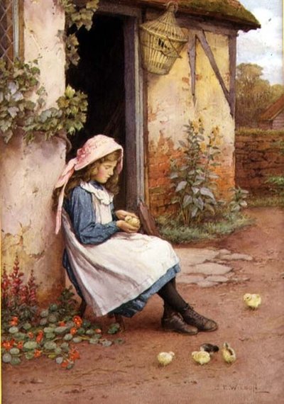 Mała laska (akwarela) autorstwa Charles Edward Wilson