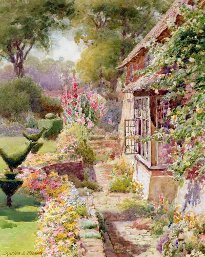 Kings Manor Garden w East Hendred, Oxon autorstwa Charles Edwin Flower