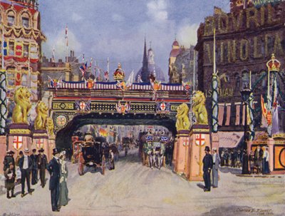 Cyrk Ludgate w czerwcu 1902 r. autorstwa Charles Edwin Flower