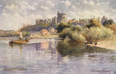 Tamiza: Zamek Windsor (kolorowa litografia) autorstwa Charles Edwin Flower