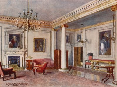 Sala recepcyjna, 10 Downing Street, 1906 r. autorstwa Charles Edwin Flower