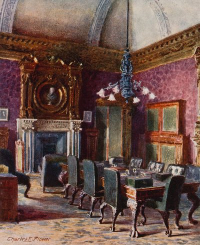 Sala Rady Skarbu, kancelaria kanclerza skarbu autorstwa Charles Edwin Flower