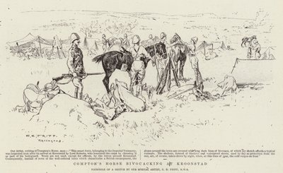 Biwak na koniu Comptona w Kroonstad autorstwa Charles Edwin Fripp
