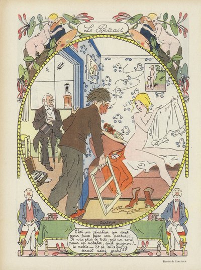 Portret. Ilustracja do Le Rire autorstwa Charles Emile Egli