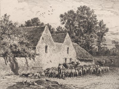 Farma, 1864. autorstwa Charles Emile Jacque