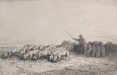 Stado świń, 1850. autorstwa Charles Emile Jacque