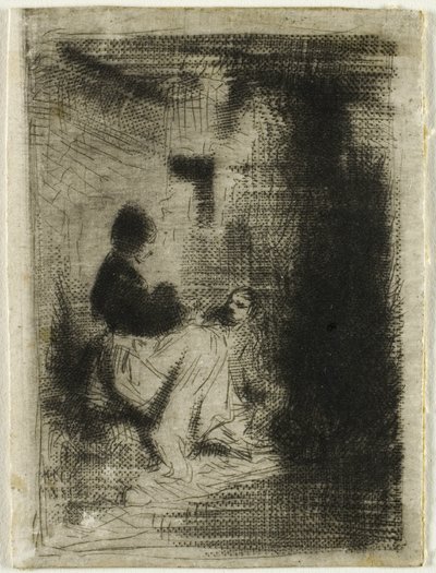 Kobieta i jej dziecko autorstwa Charles Emile Jacque