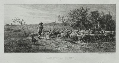 Przybycie na pole autorstwa Charles Emile Jacque