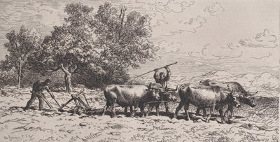 Drużyna Wołów, 1868. autorstwa Charles Emile Jacque