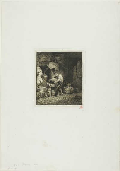 Kowal skierowany w lewo autorstwa Charles Emile Jacque