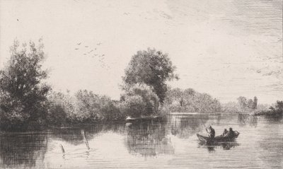 Bords-de-la-Marne, ca. 1862. autorstwa Charles Emile Jacque
