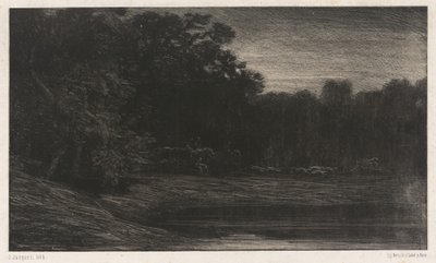 Polowanie na jelenie autorstwa Charles Emile Jacque