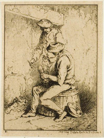 Pijący autorstwa Charles Emile Jacque
