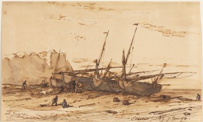 Etretat autorstwa Charles Emile Jacque