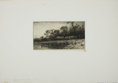 Wieczorny krajobraz autorstwa Charles Emile Jacque