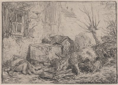 Gospodarstwo, ca. 1845. autorstwa Charles Emile Jacque