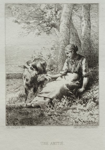 Przyjaźń autorstwa Charles Emile Jacque