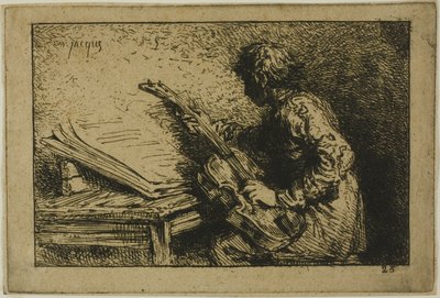Gitarzysta autorstwa Charles Emile Jacque