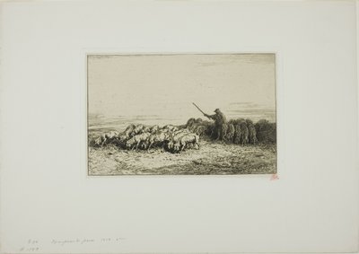 Stado świń autorstwa Charles Emile Jacque