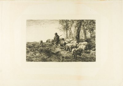Stado świń ze świniopasami autorstwa Charles Emile Jacque