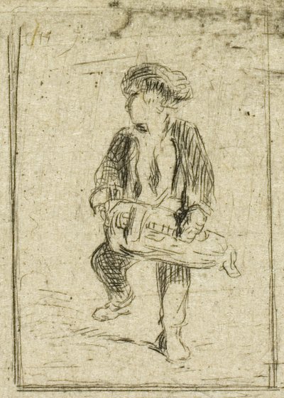 Gracz liry korbowej autorstwa Charles Emile Jacque