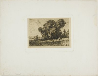 Krajobraz wyspy Aligre z dwiema kobietami autorstwa Charles Emile Jacque