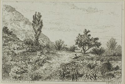 Krajobraz autorstwa Charles Emile Jacque