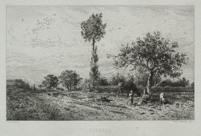 Krajobraz. autorstwa Charles Emile Jacque