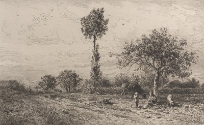 Krajobraz, 1864. autorstwa Charles Emile Jacque