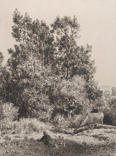Krajobraz, 1864. autorstwa Charles Emile Jacque