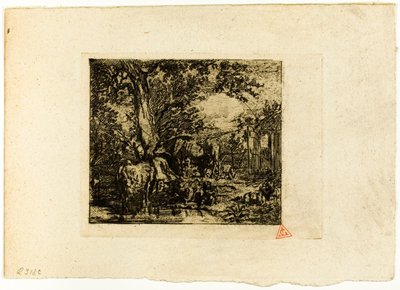 Krajobraz ze zwierzętami autorstwa Charles Emile Jacque