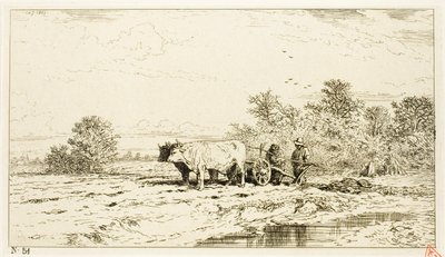 Krajobraz z robotnikami rolnymi autorstwa Charles Emile Jacque