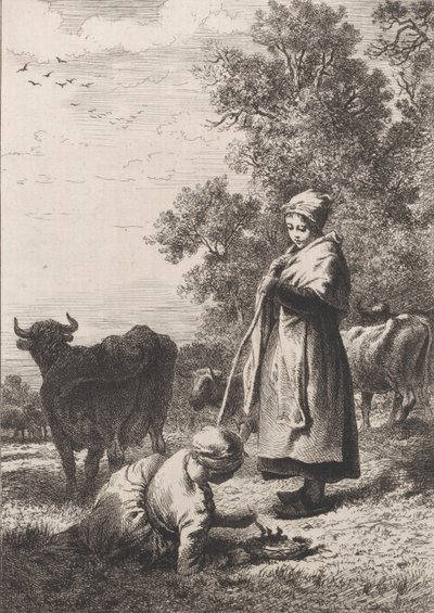 Małe Mleczarki, 1864. autorstwa Charles Emile Jacque