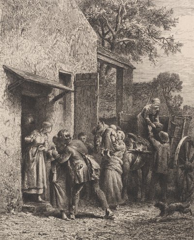 Nowy Rok Rano, 1865. autorstwa Charles Emile Jacque