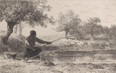 Łowienie na przynętę, 1864. autorstwa Charles Emile Jacque
