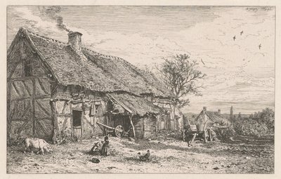 Dom chłopski autorstwa Charles Emile Jacque