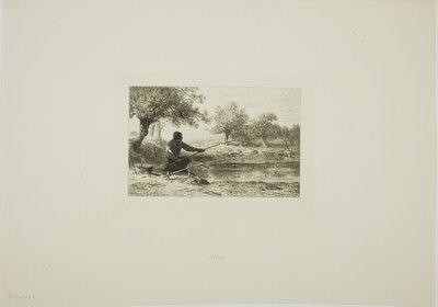 Wędkarstwo na tyczce autorstwa Charles Emile Jacque