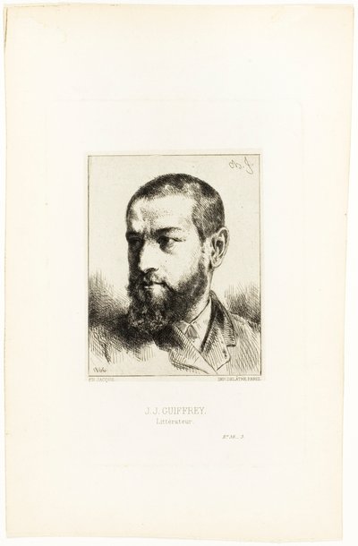 Portret J.J. Guiffrey autorstwa Charles Emile Jacque