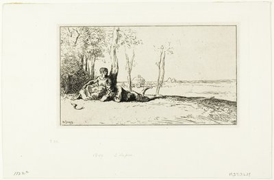 Żniwiarze w spoczynku autorstwa Charles Emile Jacque