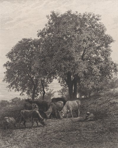 Odpoczynek, 1864. autorstwa Charles Emile Jacque