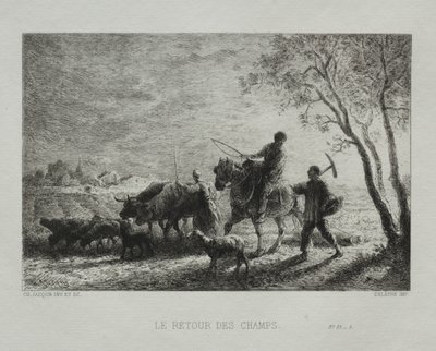 Powrót z pól autorstwa Charles Emile Jacque