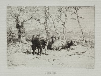 Owce autorstwa Charles Emile Jacque