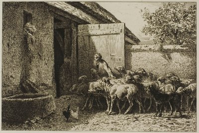 Pasterka autorstwa Charles Emile Jacque