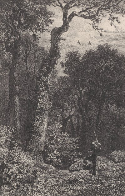 Strzelanie do słonka, 1864. autorstwa Charles Emile Jacque