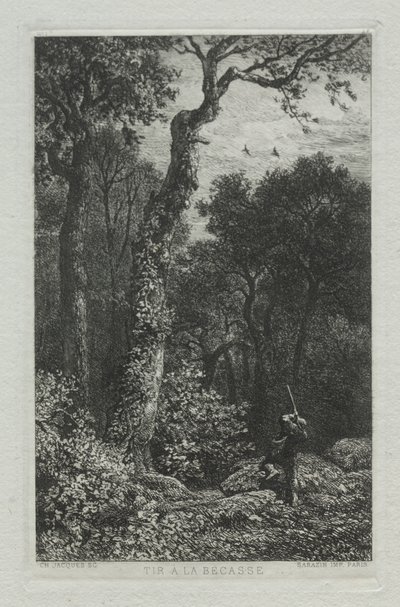 Strzelanie do słonka autorstwa Charles Emile Jacque